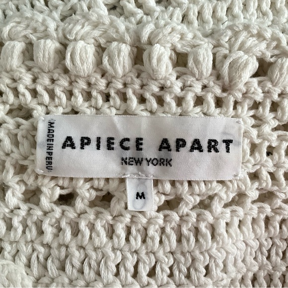 NWOT Apiece Apart New York Jute Cropped Crochet Limen-Blend Top / Sweater - Picture 7 of 7